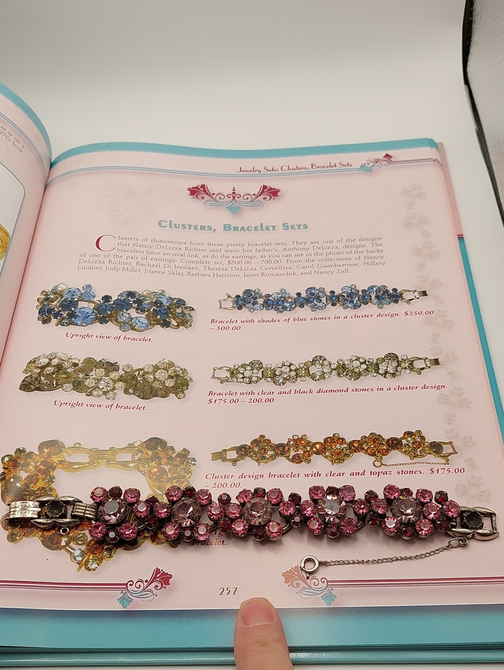 DeLizza & Elster JULIANA Pinks & Reds Crystal Cluster Bracelet - Women Jewelry - Picture 7 of 11